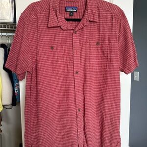 Patagonia Men's Red Plaid Casual Shirt